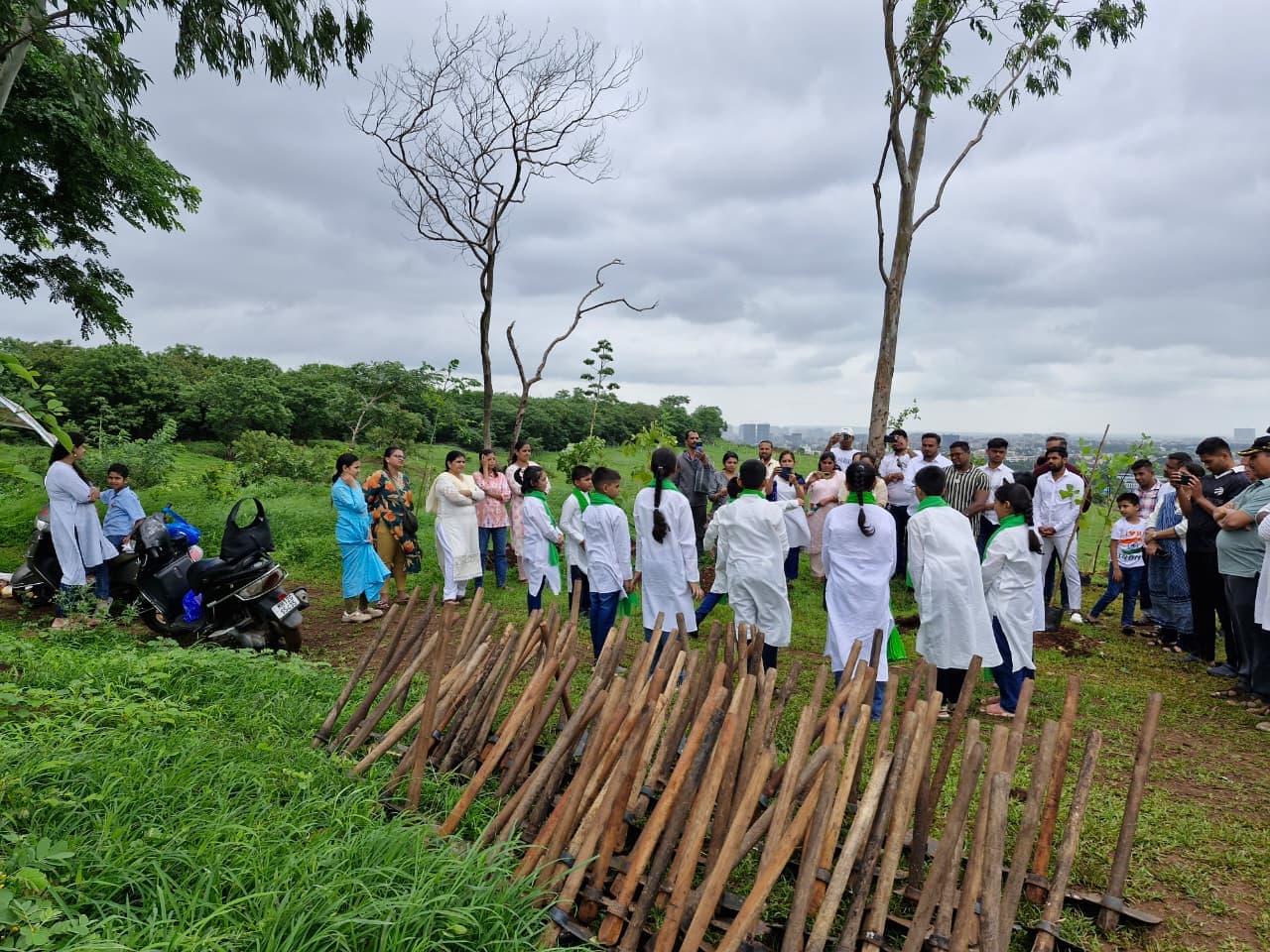 Community Volunteers Planting Native Trees at Mahadevwadi, Pune