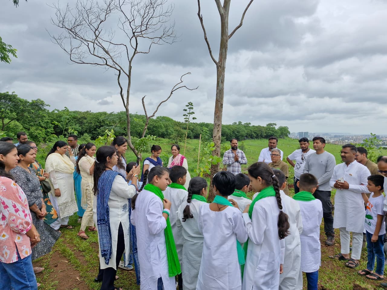 Young Students Participating in Tree Plantation Drive at Anandvan